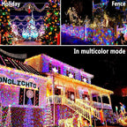 KNONEW 403ft 1000 LED Christmas Lights Color Changing String Lights Outdoor with 11 Modes for Xmas Tree Trunk Yard Porch Outdoor Wedding Party Decorations (Warm White to Multicolor)