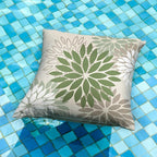 DFXSZ Army Green Pillow Covers 20x20 Inch Set of 2 Flower White Gray Elegant Colored Throw Pillows Outdoor Waterproof Decor for Patio Funiture Garden Living Room Sofa Polyester Pillow Covers 002G20