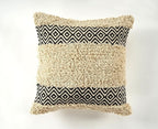 GRUHUM Throw Pillow Covers 18x18 -Set of 2 Boho Decorative Handwoven Cushion Case for Living Room Bedroom Sofa Couch Farmhouse Bench Car Home Decor Cotton Comfy Square Modern Pillow 18x18 inch,Cream