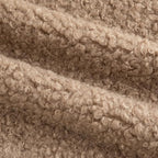 Pack of 2 Curly Teddy Wool Faux Fur Throw Pillow Covers Fuzzy Accent Soft Sherpa Pillowcases Sheepskin Fleece Decorative Cushion Case for Sofa Couch Living Room 22x22 Inch Khaki