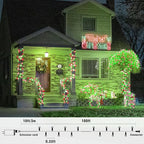 100FT 300 LED Christmas Lights Outdoor, Plug in Christmas String Lights Indoor, Waterproof & 8 Modes & Timer Function, Connectable Fairy Twinkle Light for Bedroom Patio Wedding Party Decor, Red Green