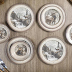 Melamine Dinnerware set for 4 - Dinner Plates Bowls Set 12 PCS Durable BPA Free Dishwasher Safe Shatter-Proof Chip Resistant for Indoor Outdoor, Deer