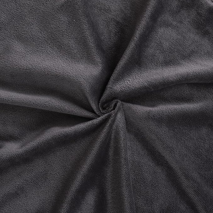 WERDIM Shaggy Fluffy Faux Fur Pillowcases 2 Pack Button Closure Velvet Pillow Shams Standard/Queen Size (Tie Dye Dark Grey, 20 X 26 Inches)