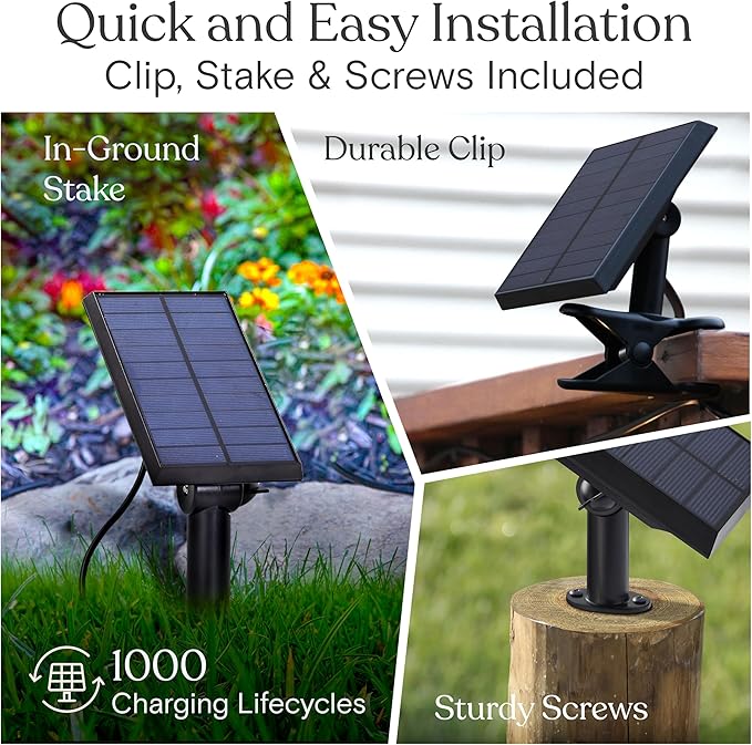 Brightech Ambience Pro 27 Ft Solar Powered Outdoor String Lights - Commercial Grade Waterproof Patio Lights with Edison Globes, Shatterproof LED String Lights for Patio - 2W, Warm White, 12 Bulbs