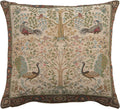 Charlotte Home Furnishings Decorative Pillow Covers for Couch 19x19 in, Tapestry Throw Pillow Cover for Living Room Bed Decor, Cream Tree French Country Sofa Cushion Cases, Soft Cotton Jacquard Woven