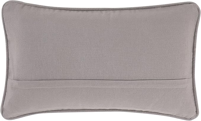 Boho Living Jada Decorative Throw, Includes Accent, Premium Woven Design, Living Room Décor, (1) 12" x 20" Pillow Cover with Insert, Grey