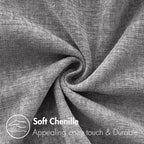 MIULEE Pack of 2 Couch Throw Pillow Covers 20x20 Inch Soft Dark Gray Chenille Pillow Covers for Sofa Living Room Solid Dyed Pillow Cases