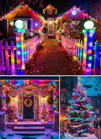 C9 Christmas Lights Outdoor, 100 Feet Strawberry Waterproof String Lights with 100 Bulbs, Connectable Waterproof Lights for Holiday Party Roofline Backyard Patio, Green Wire(Multicolor)