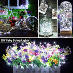 Joomer Battery String Lights, 4 Pack Total 64FT 200 LED Battery Operated String Light, Twinkle Fairy Lights with Timer for Home, Garden, Store, Party, Holiday, Indoor Decor(White)