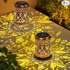 Hummingbird Gifts for Women Mom 2 Pack Solar Lanterns Outdoor Decor Metal Hanging Solar Lights Outside Decoration for Garden Yard Patio Porch