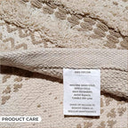Cotton Rugs for Living Room 24x36 inches, Farmhouse Cotton Area Rug for Bedroom, Washable Tufted Indoor Floor Carpet for Kitchen Dorm Office Dining Room Office Home Decor, Off White Natural