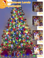 500 LED 164 FT Christmas Lights, Waterproof Outdoor String Lights with Remote and Timer, Christmas Tree Lights with 8 Modes Dimmable, Fairy Lights for Holiday Decor (Multicolor)
