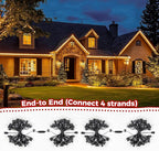 Minetom C9 Clear Christmas String Lights, 25FT 25 Blubs Bright & Warm Outdoor Christmas Lights, Long Life C9 String Lights for Tree Patio Gazebo Wreath, Black Wire