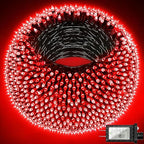 750 LED Outdoor Christmas Lights Decorations, 246ft Green Wire LED Christmas String Lights with Timer Memory, Twinkle Lighs for Indoor Outdoor Xmas Party Christmastree Wedding Garden Patio Red