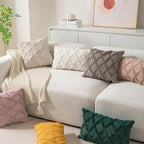 Set of 2 Soft Moroccan Throw Pillow Covers 12x20 Inch Plush Boho Decorative Pillow Cover Accent Cushion Case for Couch Sofa Bed, Mustard Yellow