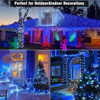 328FT 1000 LED Christmas Lights Outdoor - 8 Modes Christmas String Lights Clear Wire with Time Memory, Waterproof Plug in Fairy String Lights for Indoor Outdoor Home Party Garden Decoration, Blue