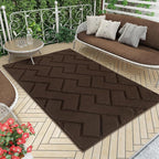 hicorfe Indoor Doormat,Front Back Door Mat Rubber Backing Non Slip Door Mats 47"x71" Absorbent Resist Dirt Entrance Doormat Inside Floor Mats for Entryway Washable Low-Profile(Coffee)
