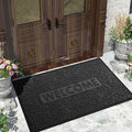 Yimobra Large Welcome Mat 60x36, Waterproof Non-Slip Outdoor Mats for Front Door Outside Entrance, Low-Profile Entryway Mat Indoor for Garage Patio, Black