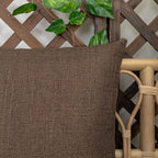 Kevin Textile Pack of 2 Outdoor Waterproof Pillow Covers Throw Pillow Covers Decorative Pillowcases Classic Checkered Pillow Cases for Sofa Couch Patio Garden 24x24 Inch Brown