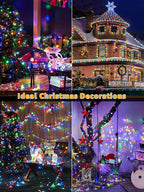 328 FT 1000 LED Christmas Lights, Waterproof Outdoor String Lights with Remote and Timer, Christmas Tree Lights with 8 Modes Dimmable, Fairy Lights for Holiday Decor (Multicolor)