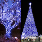 KNONEW 403ft 1000 LED String Lights Outdoor Christmas Light 8 Modes & Timer Fairy Lighting Plug in Waterproof for Xmas Yard Tree Wedding Party Holiday Decorations (Blue)
