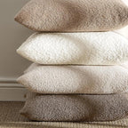 ANRODUO Pack of 2 Textured Boucle Throw Pillow Covers Soft Camel Euro Decorative Accent Solid Pillow Cases Cozy Modern Couch Cushion Case for Chair Sofa Bedroom Living Room Home Decor, 24 x 24 Inch