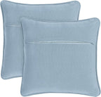 Boho Living 18x18 Light Blue Throw Pillow Covers Pillow Insert not Included - Boho Pillow Covers Only, Pack of 2
