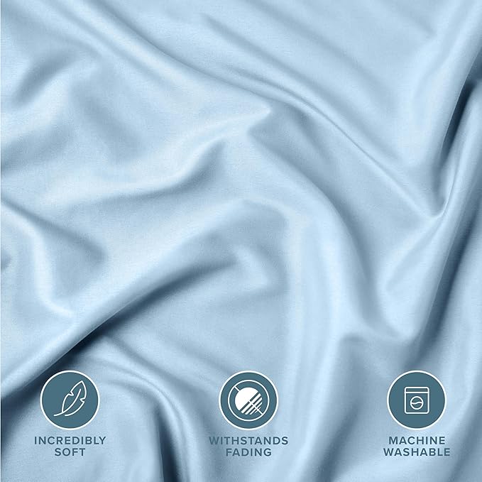 Bare Home Standard Pillow Sham Covers - Set of 2 - Premium 1800 Ultra-Soft Microfiber - Double Brushed - Stain & Fade Resistant - Bed Pillow Shams - Pillows Not Included (Set of 2, Light Blue)