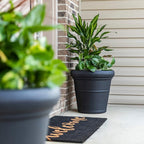 Step2 Claremont Tall Round Planter, Large Planters for Outdoor Plants, Gardening and Flower Pot for Patio or Porch, Efficient Drainage, Durable Plastic, Onyx Black, 2-Pack