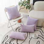 Home Brilliant Lavender Pillow Covers 12x20 Set of 2 Purple Throw Pillows Solid Supersoft Corduroy Handmade Decorative Pillow Cases for Bed, 2 Pieces, 12 x 20 inch, Lavender