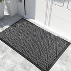 Yimobra Extra Large Door Mat 60x32, All-Weather Waterproof Non-Slip Welcome Matt Outdoor, Heavy Duty Non Slip Doormat for Entryway for Patio and Garage Indoor, Easy Clean, Mix Grey
