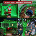470ft Outdoor Christmas Lights, 1500 LED Super Long String Lights 12 Modes & Timer Memory, Dimmable Outsite Waterproof Light Strings for Xmas Tree Garden Wedding Party Holiday Decorations Green