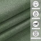 KGORGE Linen Fabric Shower Curtain-Button Hole Semi Sheer Lightweight Waterproof Thick Cloth Neutral Shower Curtains for Bathtub Bathroom, Forest Green, 72 x 72 inches Long, 12 Hooks Included, 1 Panel