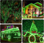 KNONEW 403FT 1000 LED Christmas String Lights Outdoor Green Wire Fairy Light 8 Modes & Timer Plug in Waterproof LED String Lights for Xmas Yard Tree Wedding Party Holiday Decorations(Green)
