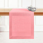 D'Moksha Homes Linen Dusty Pink Table Runner 108 Inches Long - 100% Pure Linen Dining Table Runner 14 x 108 Inch for Fall, Autumn and Halloween - Machine Washable