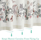 KGORGE Extra Long Shower Curtain 84 inch for Bathroom, Lightweight Rustic Landscape Privacy Shower Curtain, Berry Heist for Bathtubs Spa Dorm, W 72 x L 84 inches, 1 Panel