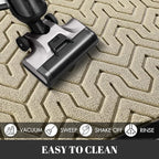 Yimobra Large Door Mat Outside Entrance 47x24, Waterproof Heavy Duty Outdoor Mats for Front Door, Non Slip Rubber Entry Mat for Garage Patio Indoor, Easy Clean, Light Beige