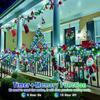 200 LED Christmas Lights Outdoor 66FT Connectable String Lights Indoor 8 Modes Clear Wire Plug in Waterproof Twinkle Fairy Lights for Bedroom Christmas Tree Party Decorations, Blue&Green