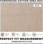 Bedding Craft Jute Cotton Matty Area Rug for Living Room 36x60 Inch - Natural - Machine Washable 3x5 Feet Rugs - 70% Jute and 30% Cotton