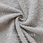 Foindtower Set of 2, Decorative Textured Boucle Throw Pillow Covers Accent Solid Pillow Cases Soft Cozy Couch Cushion Case for Chair Sofa Bedroom Living Room Home Decor 24 x 24 Inch Neutral Grey