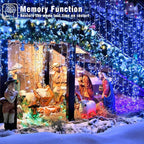 800 LED Christmas Lights Outdoor Indoor, String Lights for Outside with 8 Modes Waterproof, Plug in Twinkle Light Clear Wire for Xmas Tree, Patio, Garden, Party Decorations, Blue