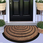 ubdyo Durable Welcome Doormat - Low Pile Front Door Mat Outside Entrance - Muddy Dirt Trapping Welcome Matt Outdoor - Rubber Backing Anti Slip Indoor Doormat Entrance 32'' x 20'', Brown