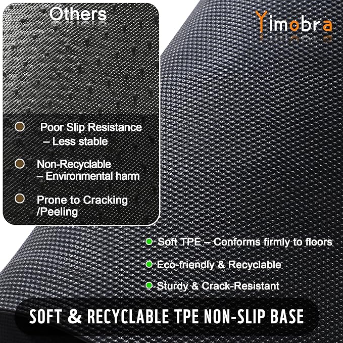 Yimobra Doormat Outdoor Entrance 29.5x17, All-Weather Waterproof Art Line Outdoor Mats for Front Door, Heavy Duty Non-Slip Welcome Matt for Garage Patio Proch Entryway Indoor, Dark Grey