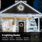 [6 Pack] Solar Christmas Lights Outdoor, 236 FT 600 LED Solar Twinkle Light Outdoor with 8 Modes & Memory Function, Waterproof Chrismas Lights for Xmas Tree Party Decorations