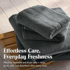 Brooklinen Super-Plush Turkish Cotton Bath Sheets Set - 2 Bath Sheets + 2 Hand Towels Cotton, 820 GSM, Highly Absorbent, Machine Washable, Perfect for Home & Bathroom (Slate Grey)