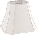 GO&SO Square Cut Corner Lampshade, 8x14x11 Inch Medium Table Lamp Shade Beige, Natural Fabric Handcrafted, Easy Assembly Required (Single) Living Room Floor Lamp Shades Replacement,Modern