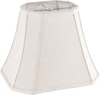 GO&SO Square Cut Corner Lampshade, 8x14x11 Inch Medium Table Lamp Shade Beige, Natural Fabric Handcrafted, Easy Assembly Required (Single) Living Room Floor Lamp Shades Replacement,Modern