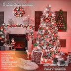 66Ft 200 LED Christmas Fairy Lights Plug in, Waterproof String Lights Outdoor & Indoor 8 Modes with Timer Bedroom Decor, Twinkle Lights for Bedroom Party Christmas Decorations (Red and Cool White)