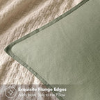 MIULEE Decorative Linen Pillow Covers 20x20 Inch Sage Green Boho Farmhouse Neutral Couch Throw Pillows for Bed Pack of 2 Accent Modern Pillowcase Summer Sofa Livingroom Home Decor