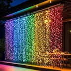 Dazzle Bright 300 LED Curtain String Lights, RGB Color Changing Christmas Fairy Lights for Bedroom with Remote & APP Control, Waterproof Smart Window Lights Party Wedding Garden Wall Decor